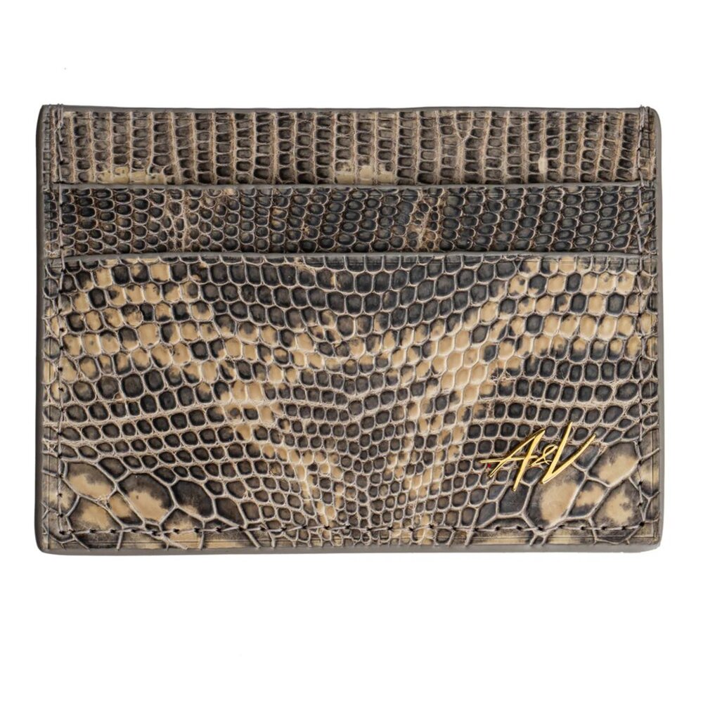 Unique Lizard Cardholder – Handmade Luxury - Sandstorm Style